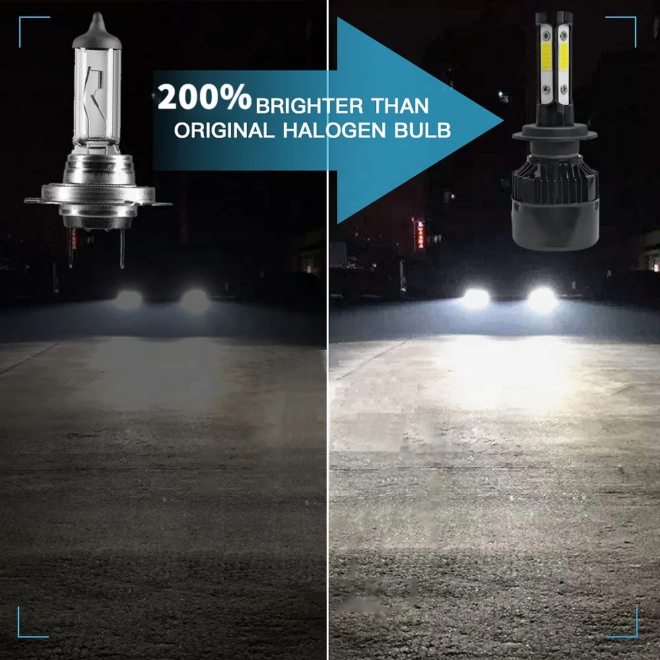 Infitary factory price car led headlights 4side light hot sale H4 H7 H11 led auto light bulb - Image 5