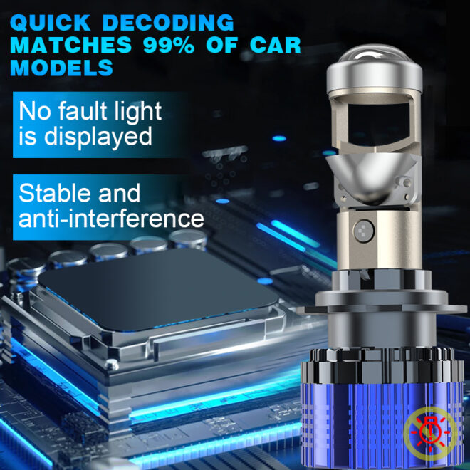 Infitary motorcycle lighting system H4 led light bulb H7 H11 super bright 9005 9006 mini size lens headlight for car - Image 3