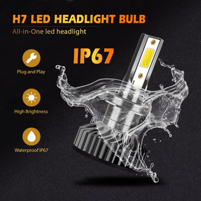 Infitary high quality F2 led headlight bulb running light COB H4 H7 H11 fog light bulb car accessories - Image 6