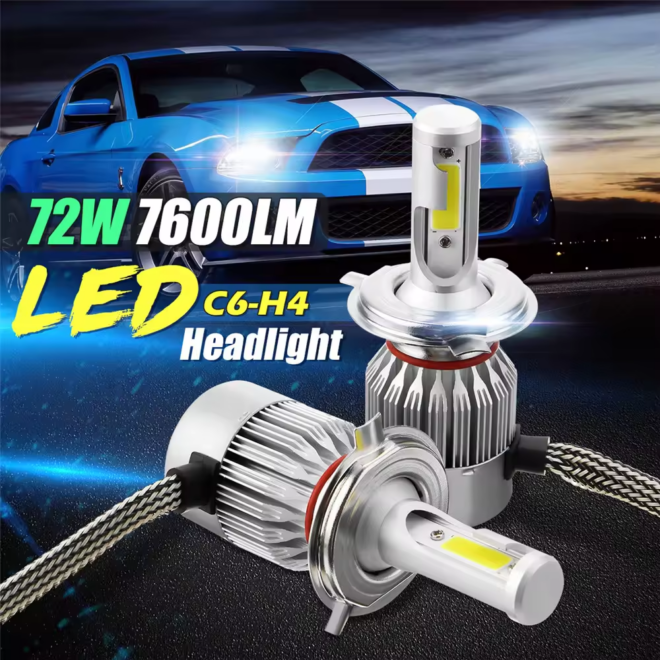 Factory direct sale c6 led headlight cheap price H1 H3 H4 H7 H11 9005 9006 bulb headlamp for car - Image 5