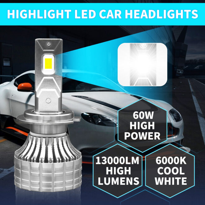 Customization led headlight for car super bright H1 H3 H4 H7 H11 light bulb 9005 9006 headlamp - Image 6