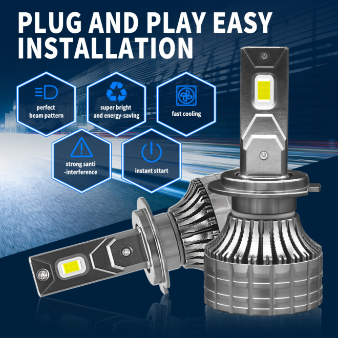 Customization led headlight for car super bright H1 H3 H4 H7 H11 light bulb 9005 9006 headlamp - Image 2