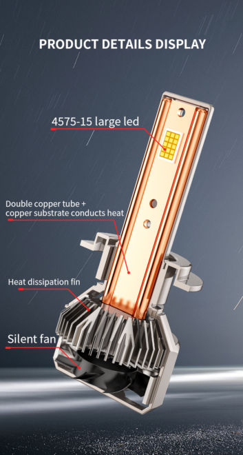 H4 led lights Car accessories led headlights bulb mini size double cooper tubes H7 9005 9006 headlamp - Image 2