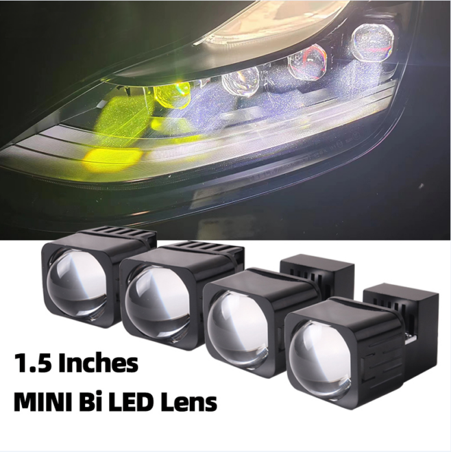 1.5inch car led headlight Matrix lens bulb H4 Auto lighting system 42W Matrix block module dual light super bright - Image 5
