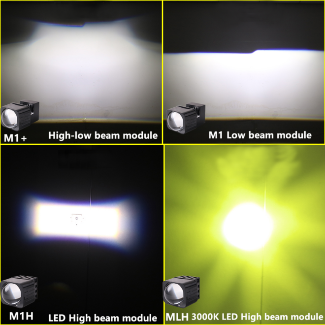 1.5inch car led headlight Matrix lens bulb H4 Auto lighting system 42W Matrix block module dual light super bright - Image 3