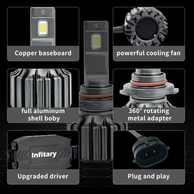 High quality led car light Performance improvement CSP3570 led headlight H11 car accessories - Image 2