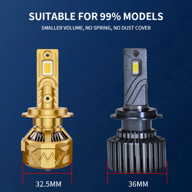 H7 led headlight bulb super bright 170W auto headlamp plug and play running light bulb - Image 4