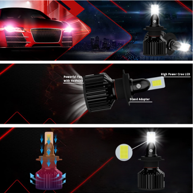 Car light replacement kit auto accessories H11 led headlight bulb H4 led para automovil super spotlight - Image 3