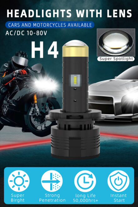 Factory hot sale motorcycle led light bulb H4 fog light mini lens motorcycle parts led headlight - Image 9