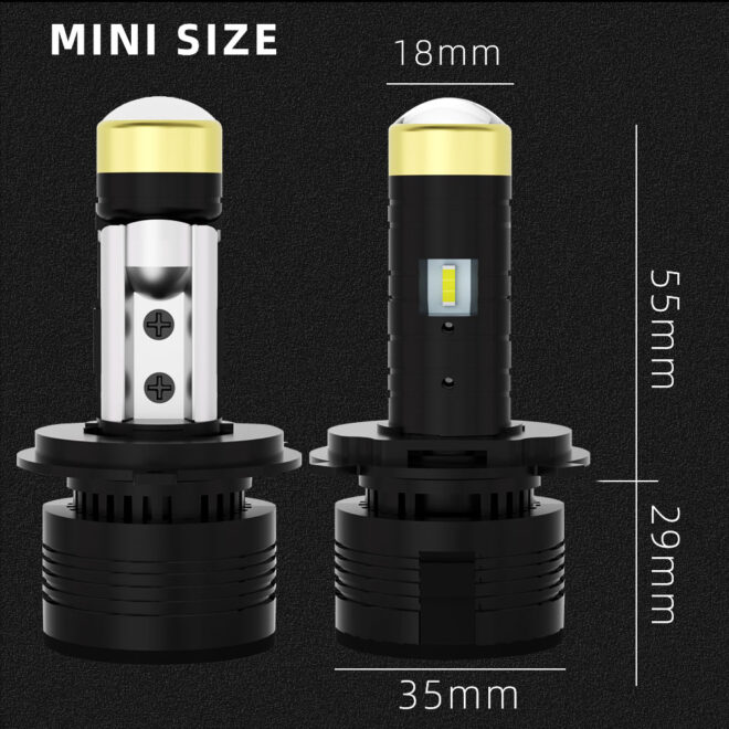 Factory hot sale motorcycle led light bulb H4 fog light mini lens motorcycle parts led headlight - Image 2