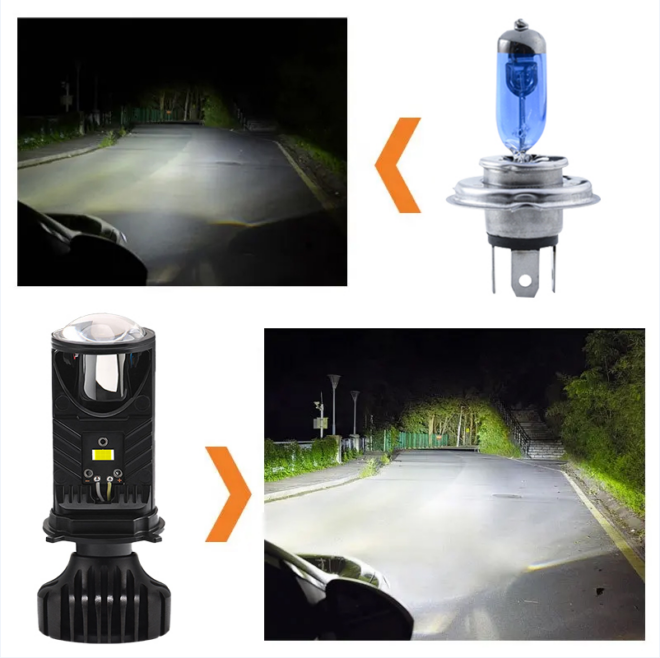 Infitary wholesale auto Y6 led headlight bulb motorcycle light H4 lens led light for motorcycle accessories - Image 4