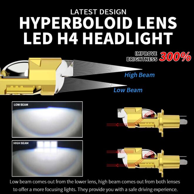 Infitary Y7 motorcycle lighting system cooling fan super bright H4 led headlight bulb Bi led projector - Image 8