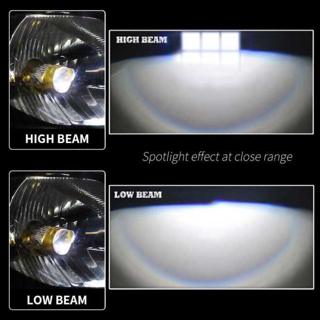 Infitary Y7 motorcycle lighting system cooling fan super bright H4 led headlight bulb Bi led projector - Image 7