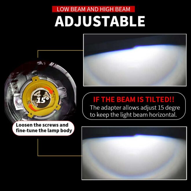 Infitary Y7 motorcycle lighting system cooling fan super bright H4 led headlight bulb Bi led projector - Image 3