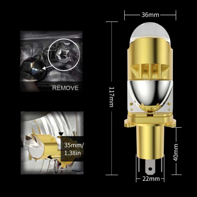 Infitary Y7 motorcycle lighting system cooling fan super bright H4 led headlight bulb Bi led projector - Image 2