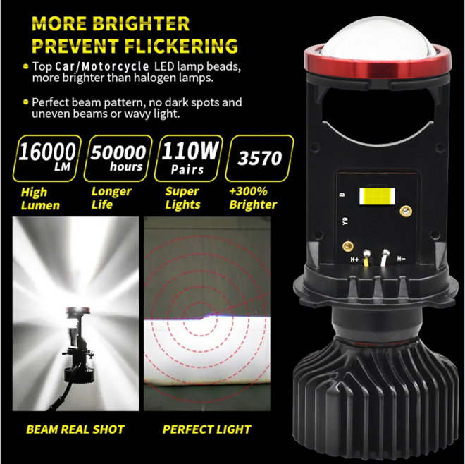 Infitary Y9 auto motorcycle accessories lighting system led headlight bulb mini driving lights for motorcycle super bright - Image 4