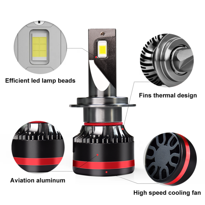 Infitary led car headlight bulb M8 60W H1 H3 H4 H7 H11 9005 9006 fog/driving light car accessories - Image 5
