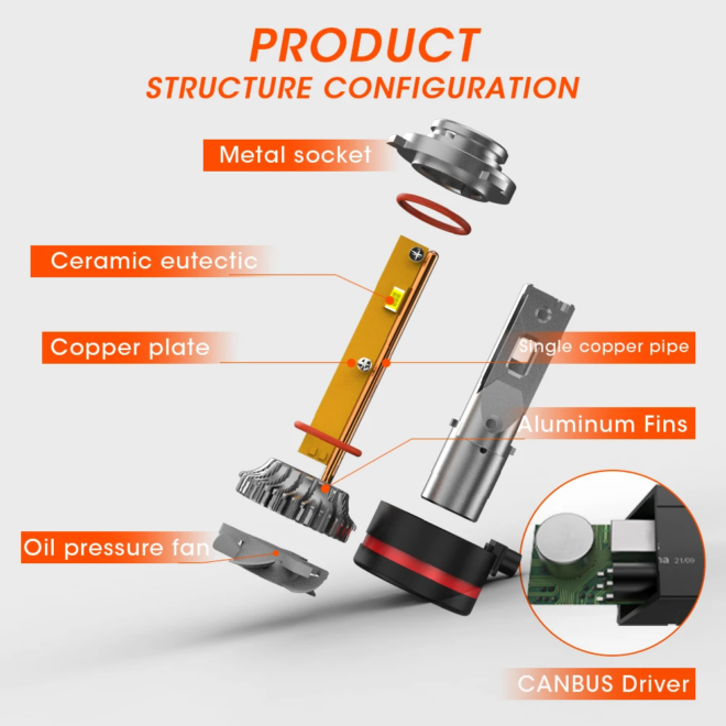 Infitary led headlights M8pro auto lighting system modification H11 led headlight bulb fog light - Image 3