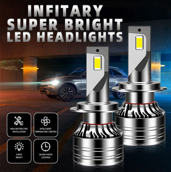 Infitary led headlight bulb 120W super bright auto lighting system H4 H7 H11 fog light for car - Image 11
