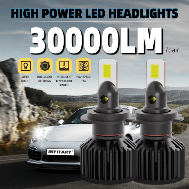 Car light replacement kit auto accessories H11 led headlight bulb H4 led para automovil super spotlight - Image 6